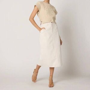 NWT Cleobella Denim Midi Skirt